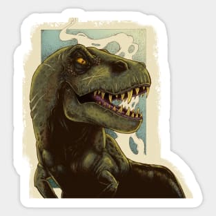 digital illustration t rex dinosaur Sticker